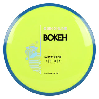 Axiom Disc Golf Simon Line Neutron Bokeh Fairway Driver 7/6/0/1 Yellow/Blue 169 grams