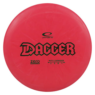 Latitude 64 Disc Golf Zero Medium Dagger Putter 2/5/0/1 Red/Green 175 grams