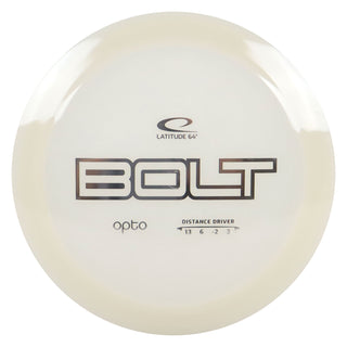 Latitude 64 Disc Golf Opto Bolt Distance Driver 13/6/-2/3 White/Silver 174 grams