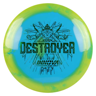Innova Disc Golf Halo Star Destroyer Distance Driver 12/5/-1/3 Gold Blue/Green 172 grams