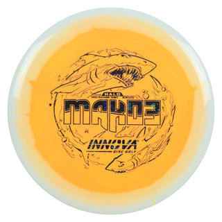 Innova Disc Golf Halo Star Mako3 Midrange Disc 5/5/0/0 White Orange/Black Stars 175 grams