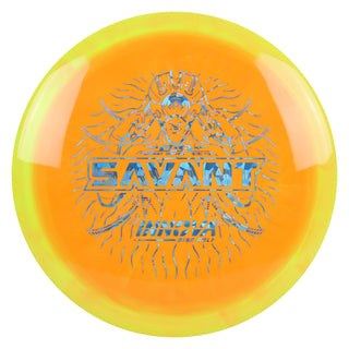 Innova Disc Golf Halo Star Savant Fairway Driver 9/5/-1/2 Yellow Orange/Blue Shatter 171 grams