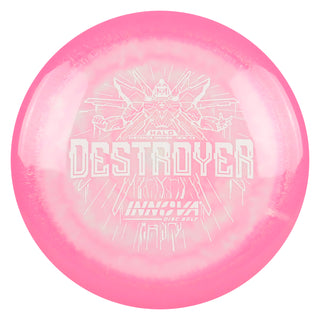 Innova Disc Golf Halo Star Destroyer Distance Driver 12/5/-1/3 Pink White/White 155 grams