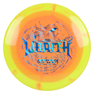 Innova Disc Golf Halo Star Wraith Distance Driver 11/5/-1/3 Yellow Orange/Blue Waves 149 grams
