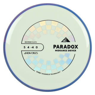 Axiom Discs Project Lab Coat Neutron Paradox Midrange Disc 5/4/-4/0 White/Purple Blue 173 grams