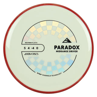 Axiom Discs Project Lab Coat Neutron Paradox Midrange Disc 5/4/-4/0 White/Red Orange 173 grams