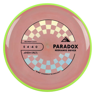 Axiom Discs Project Lab Coat Neutron Paradox Midrange Disc 5/4/-4/0 Dull Red/DayGlo 176 grams