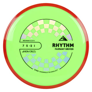Axiom Discs Project Lab Coat Neutron Rhythm Fairway Driver 7/5/-2/1 Neon Green/Red 166 grams