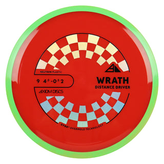 Axiom Discs Project Lab Coat Neutron Wrath Distance Driver 9/4.5/-0.5/2 Red/Green 168 grams