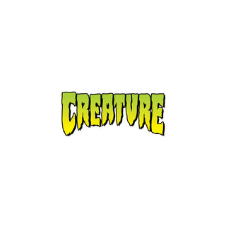 Creature Skateboard Sticker Creature Logo Clear Mylar Green  4" x 2"