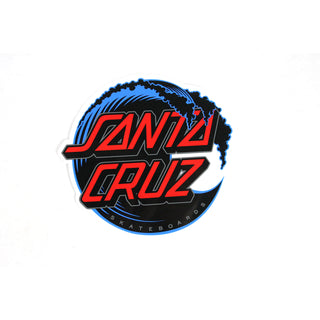 Santa Cruz Sticker Vacant Wave Blue/Red 3.87"