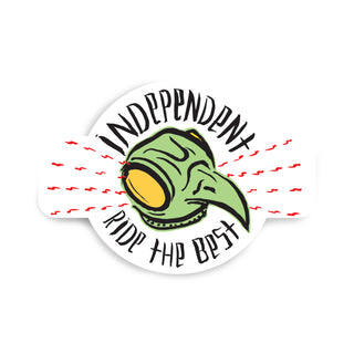 Independent Trucks Sticker Tony Hawk Transmission Fluorescent Green 5"