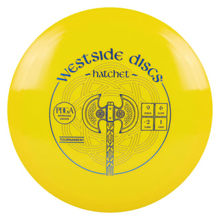 Westside Disc Golf Tournament Hatchet Fairway Driver 9/6/-2/1 Yellow/Navy 175 grams