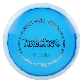 Westside Disc Golf VIP Ice-Orbit Hatchet Fairway Driver 9/6/-2/1 Blue White/Silver 175 grams