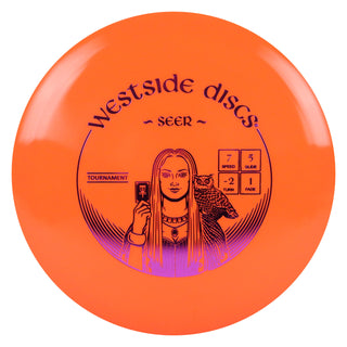 Westside Disc Golf Tournament Seer Fairway Driver 7/5/-2/1 Orange/Purple 173 grams