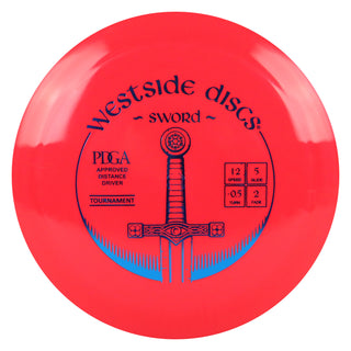 Westside Disc Golf Tournament Sword Distance Driver 12/5/-0.5/2 Red/Blue 174 grams