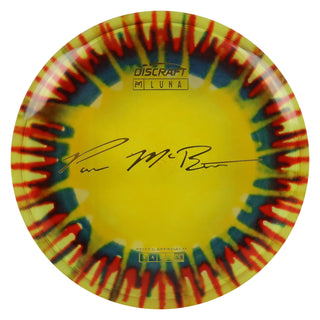 Discraft Disc Golf Paul McBeth Z Line Fly Dye Luna Putter 3/4/0/2 Yellow Splat/Gold 173g