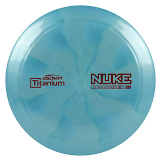 Discraft Disc Golf Titanium Swirl Nuke Distance Driver 13/5/-1/3 Blue/Red 170-172g