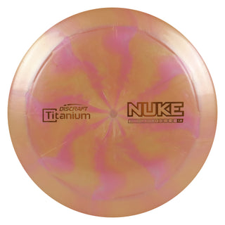Discraft Disc Golf Titanium Swirl Nuke Distance Driver 13/5/-1/3 Orange Pink/Orange 173-174g