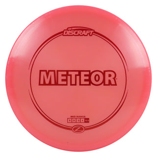 Discraft Disc Golf Z Line Meteor Midrange Disc 5/5/-3/1 Pink/Red 177-180g
