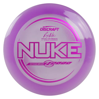 Discraft Disc Golf Ricky Wysocki Signature Series Z Line Nuke Distance Driver 13/5/-1/3 Purple/Purple 173-174g