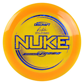 Discraft Disc Golf Ricky Wysocki Signature Series Z Line Nuke Distance Driver 13/5/-1/3 Orange/Navy Shatter 173-174g
