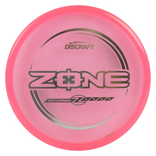 Discraft Disc Golf Z Line Zone Putt and Approach 4/3/0/3 Pink/Silver 167-169g