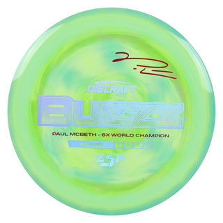 Discraft Disc Golf Paul McBeth Signature ESP Buzzz Midrange 5/4/-1/1 Lime Aqua/Holo/Red 173g