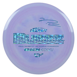 Discraft Disc Golf Paul McBeth Signature ESP Buzzz Midrange 5/4/-1/1 Lavender/Blue Shatter/Slate 167-169g