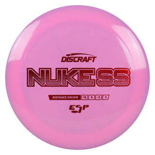 Discraft Disc Golf ESP Nuke SS Distance Driver 13/5/-3/3 Purple Pink/Red Weave 170-172g