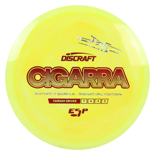 Discraft Disc Golf Anthony Barela Signature ESP Cigarra Fairway Driver 7/6/-1/2 Yellow/Red/Holo Flowers 167-169g