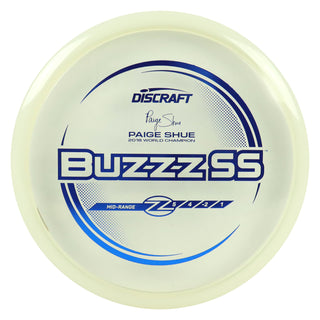 Discraft Disc Golf Paige Shue Signature Z Line Buzzz SS Midrange 5/4/-2/1 White/Blue 177-180g