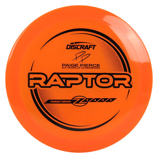 Discraft Disc Golf Paige Pierce Z Line Raptor Fairway Driver 9/4/0/3 Orange/Black 164-166g