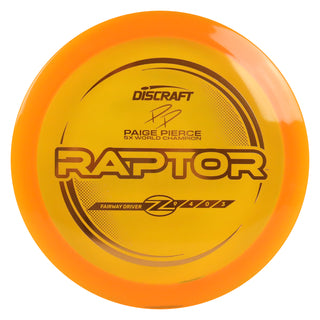 Discraft Disc Golf Paige Pierce Z Line Raptor Fairway Driver 9/4/0/3 Orange/Orange 170-172g