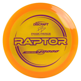 Discraft Disc Golf Paige Pierce Z Line Raptor Fairway Driver 9/4/0/3 Orange/Purple 173-174g
