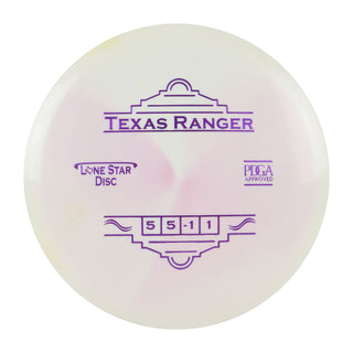 Lone Star Disc Golf Lima Ranger Midrange 5/5/-1/1 White Pink/Purple 155 grams