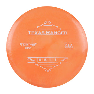 Lone Star Disc Golf Lima Ranger Midrange 5/5/-1/1 Orange/White 155 grams