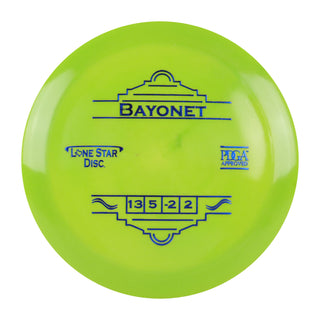 Lone Star Disc Golf Alpha Bayonet Distance Driver 13/5/-2/2 Green/Blue 171 grams