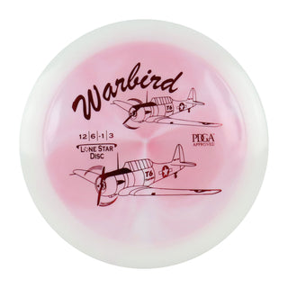 Lone Star Disc Golf Bravo Warbird Distance Driver 12/6/-1/3 White Pink/Red 173 grams