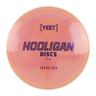 Hooligan Discs Golf Alpha Yeet Distance Driver 12/5/-1/3 Orange Pink/Blue 172 grams