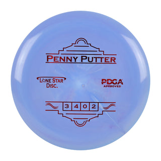 Lone Star Disc Golf Bravo Penny Putter 3/4/0/2 Light Purple/Red 172 grams