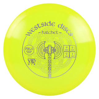 Westside Disc Golf VIP Air Hatchet Fairway Driver 9/6/-2/1 Yellow/Lavender 158 grams