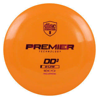 Discmania Disc Golf Premier Q-Line DD3 Distance Driver 12/6/-1/2 Orange/Magenta 168 grams