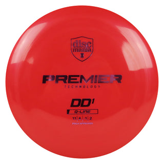 Discmania Disc Golf Premier Q-Line DD1 Distance Driver 11/6/-1/2 Red/Pink 165 grams