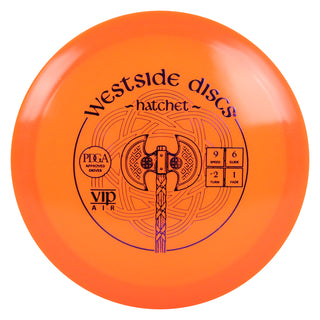 Westside Disc Golf VIP Air Hatchet Fairway Driver 9/6/-2/1 Orange/Purple 157 grams
