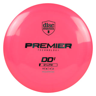 Discmania Disc Golf Premier Q-Line DD1 Distance Driver 11/6/-1/2 Pink/Turquoise 164 grams