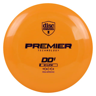 Discmania Disc Golf Premier Q-Line DD1 Distance Driver 11/6/-1/2 Orange/Purple 173 grams