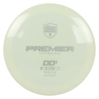 Discmania Disc Golf Premier Q-Line DD1 Distance Driver 11/6/-1/2 White/Grey 165 grams