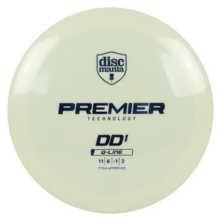 Discmania Disc Golf Premier Q-Line DD1 Distance Driver 11/6/-1/2 White/Indigo 165 grams