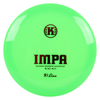 Kastaplast Disc Golf K1 Impa Distance Driver 11/6/-4/1 Green/Red 174 grams
